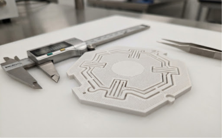 Precision picosecond laser cut white hexagonal boron nitride ceramic heat sink gasket