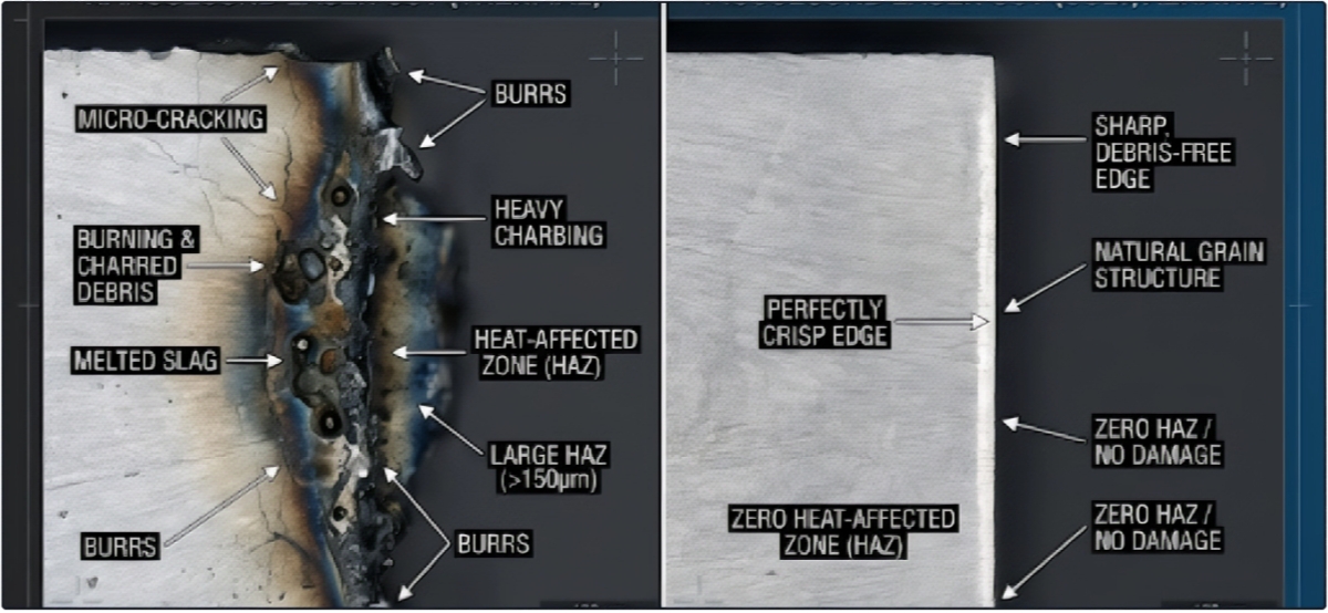 Split Metallurgical Microscopic Analysis: Legacy Stamping vs Picosecond Cold Laser