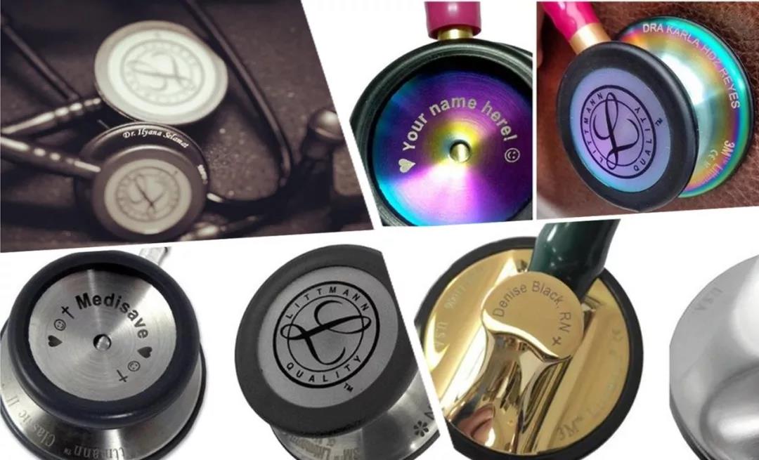 Application of laser marking in stethoscope