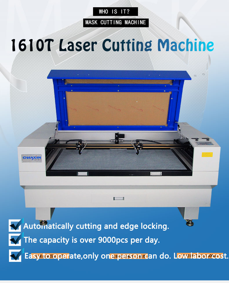Face Mask/ Surgical Mask/ Medical Mask Fabric Co2 Laser Cutting Machine With Ce