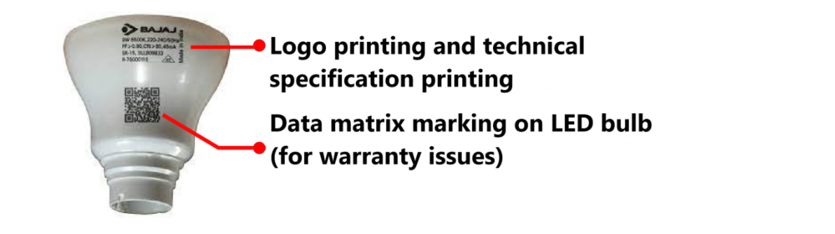 Laser printing & marking machine for led bulb Logo printing