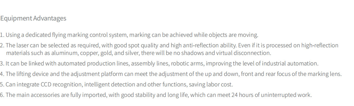 Laser Marking on the Fly