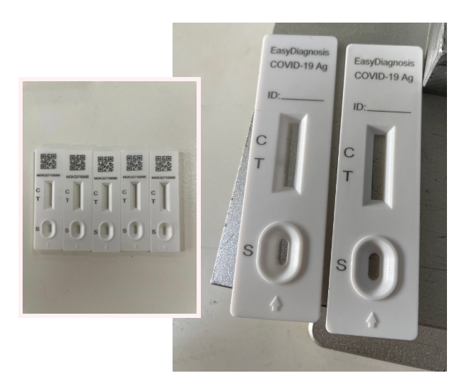 Chanxan laser marking machine with camera on Covid-19 test card