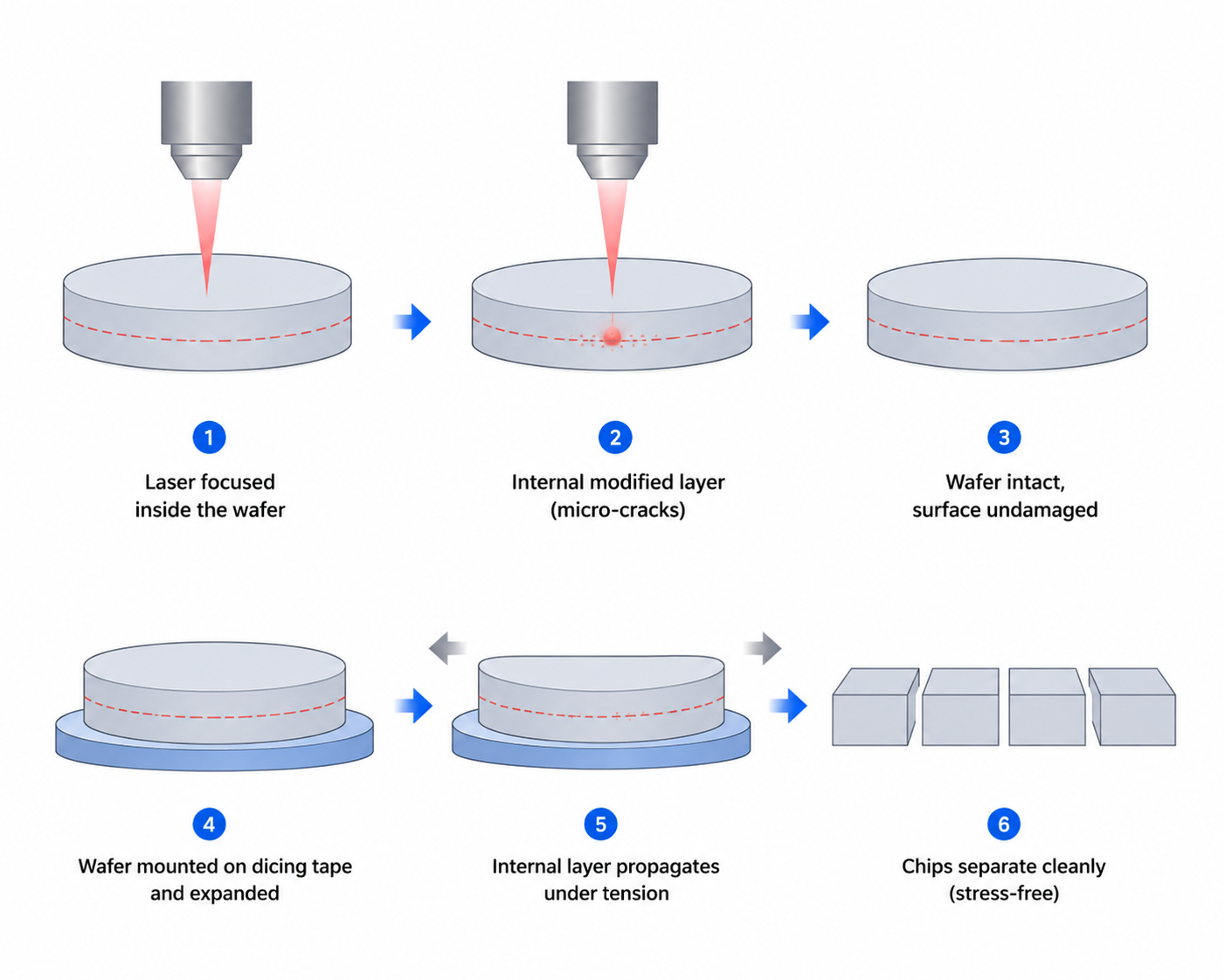 Stealth Dicing Process Diagram