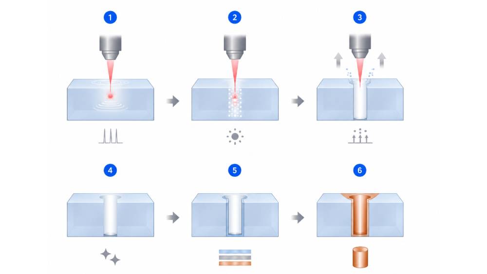 How Does Laser Drilling Create Through‑Glass Vias? Process and Technology Explained