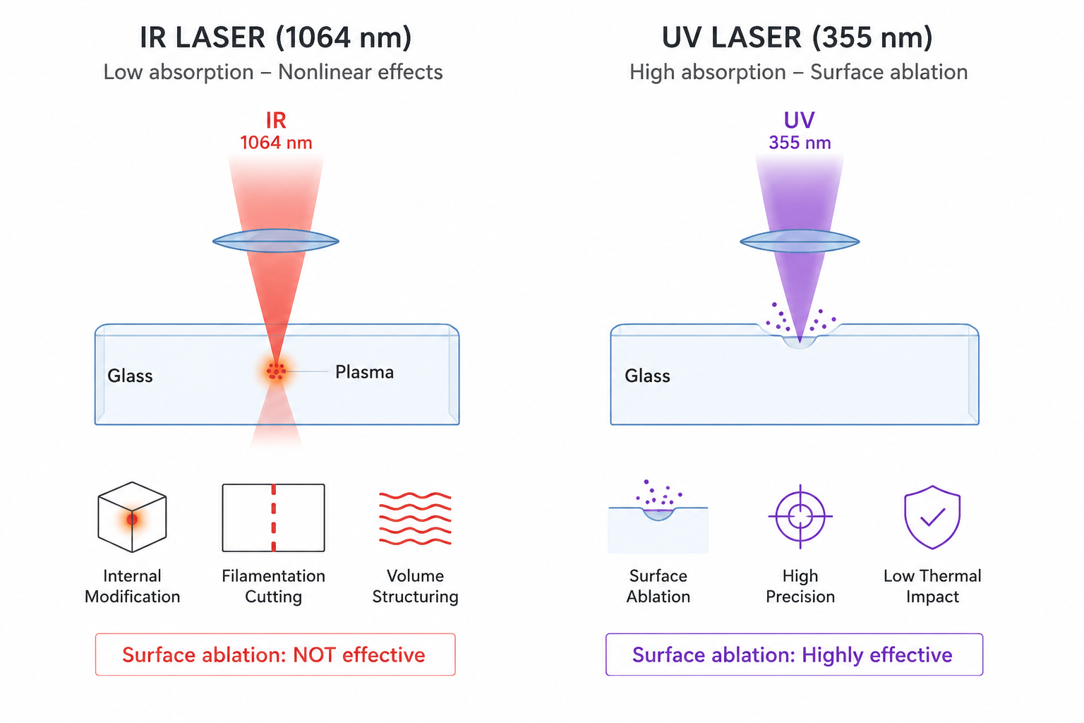 UV vs IR Laser for Precision Glass Cutting – A Complete Comparison UV vs IR Laser for Precision Glass Cutting – A Complete Comparison