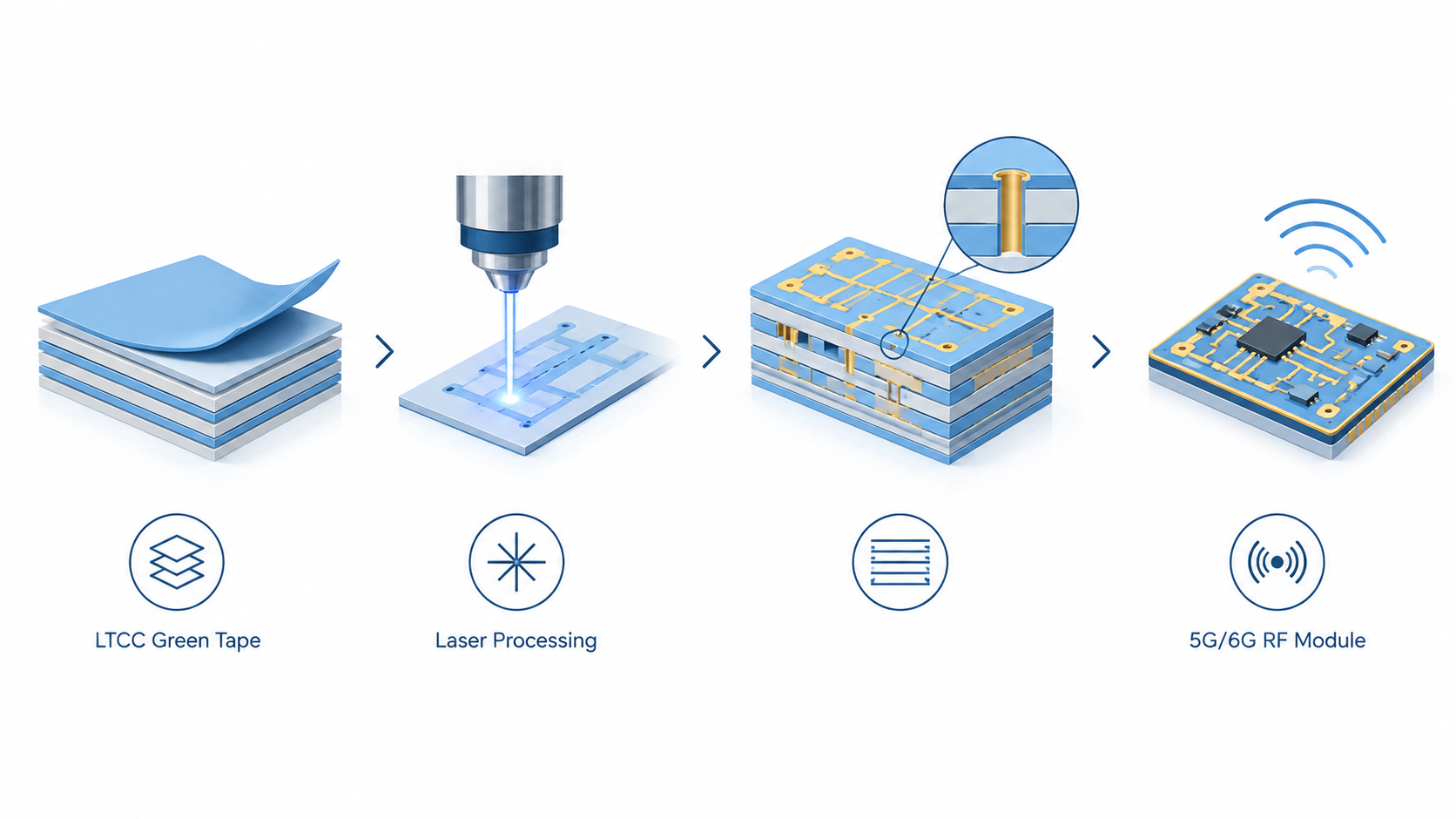 Laser Processing for 5G/6G LTCC: RF Modules Laser Processing for 5G/6G LTCC: RF Modules