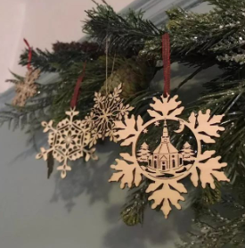 Laser cut christmas ornaments