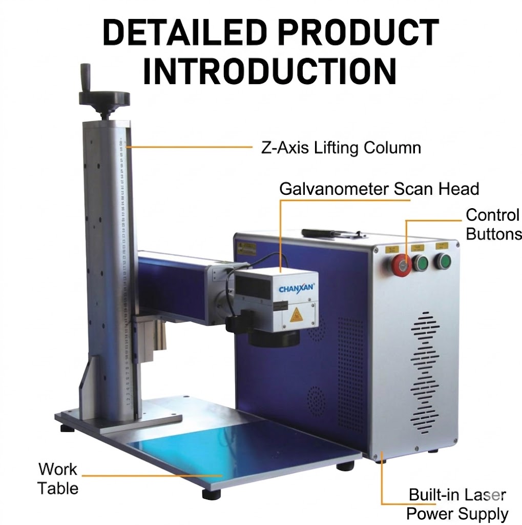 Compact Desktop Fiber Laser Marking Machine